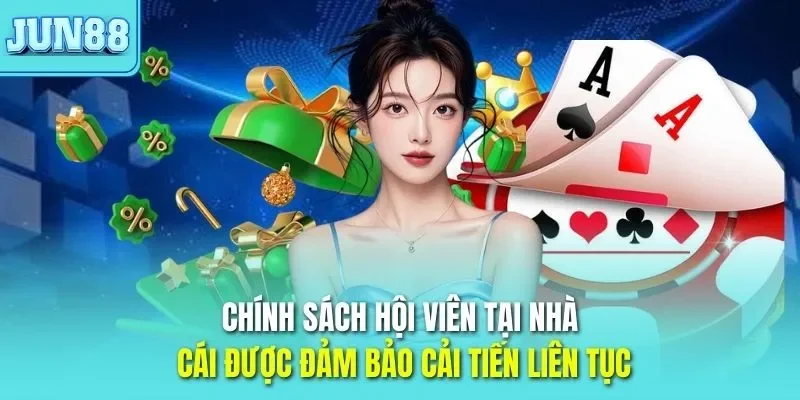 Chính sách hội viên tại nhà cái JUN88 được đảm bảo cải tiến liên tục